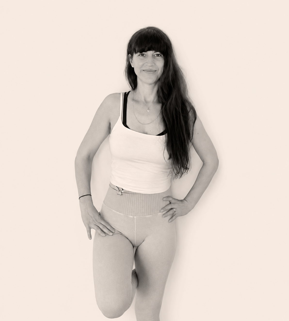 I’m Leane. I am a water sign who brings fire to the room. Nothing inspires me more than a supportive community of people who show up for themselves and each other. Music is the heartbeat of the class and playlist building is one of my favourite things to do. Expect a sweaty, breath-led practice and a grounded ride home.